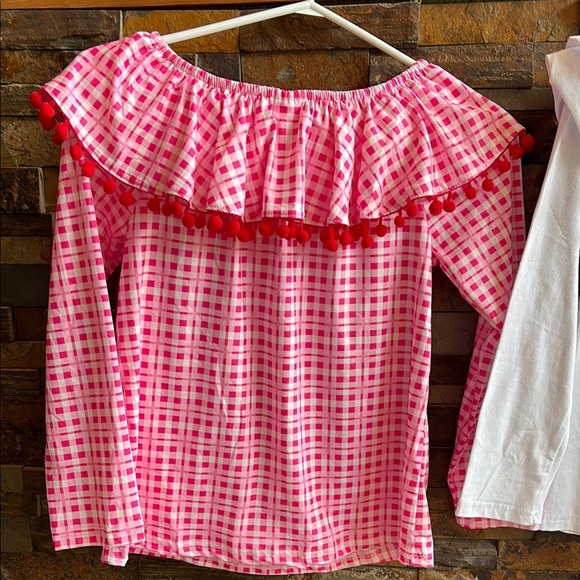 Pink Red and White Kids Tops Set Mia Belle Girls - Picture 4 of 6